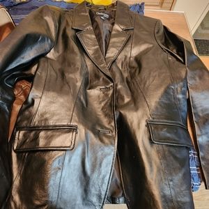 Womens leather blazer